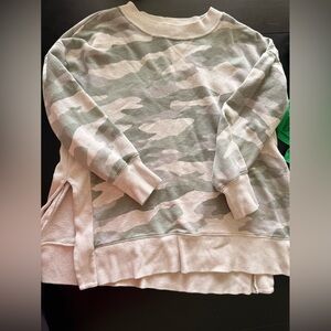 Aerie Green Camouflage Sweatshirt